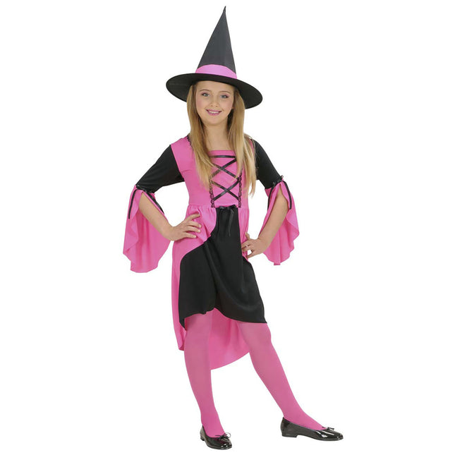 Vestito Halloween Strega Rosa