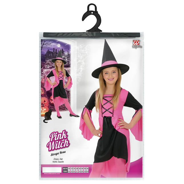 Vestito Halloween Strega Rosa