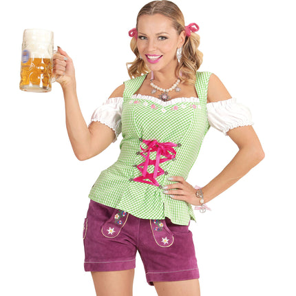 Camicetta Oktoberfest Verde Rosa Donna