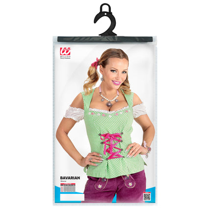 Camicetta Oktoberfest Verde Rosa Donna