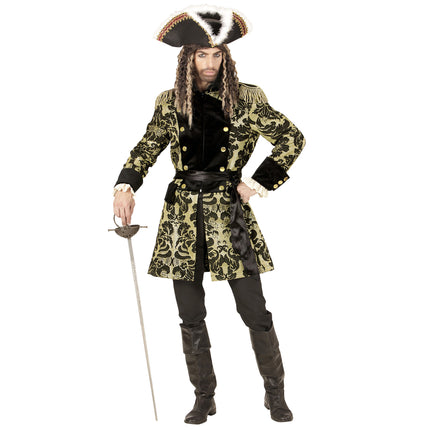 Giacca da pirata oro nero