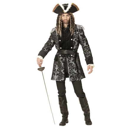 Giacca Pirata Nero Argento Uomo