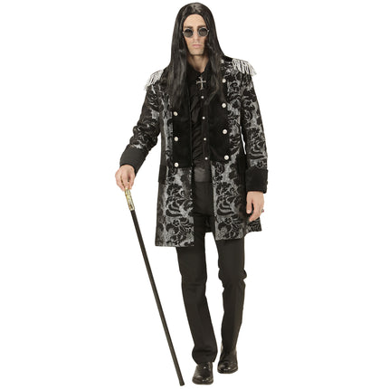 Giacca Pirata Nero Argento Uomo