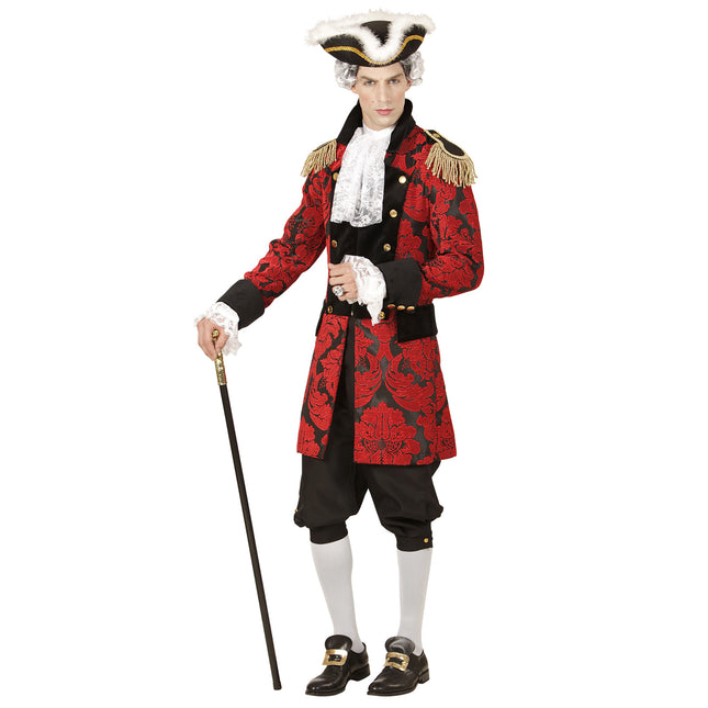 Giacca Pirata Rosso Nero Uomo