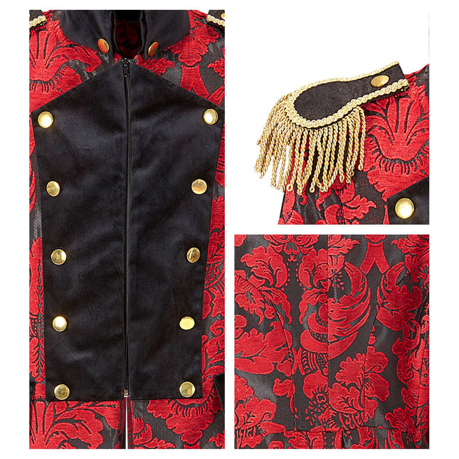 Giacca Pirata Rosso Nero Uomo