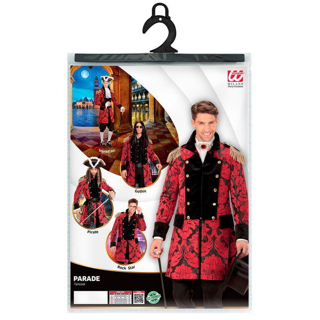 Giacca Pirata Rosso Nero Uomo