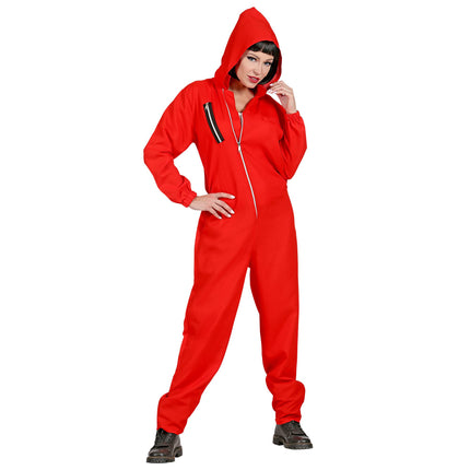 Costume di Halloween da rapinatore di banche rosse