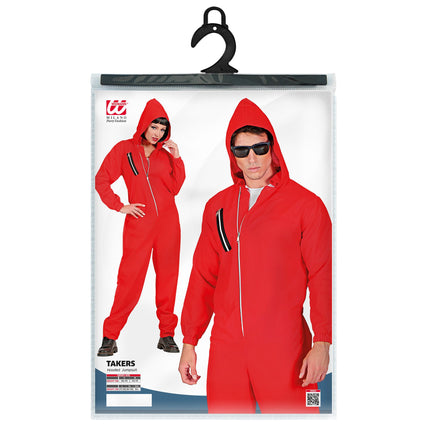 Costume di Halloween da rapinatore di banche rosse