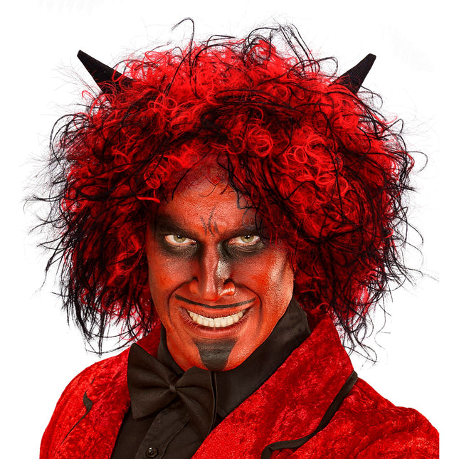 Parrucca di Halloween Diavolo Rosso Capelli Corti