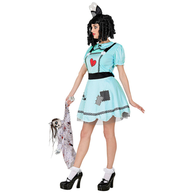 Vestito di Halloween Bambola da donna blu
