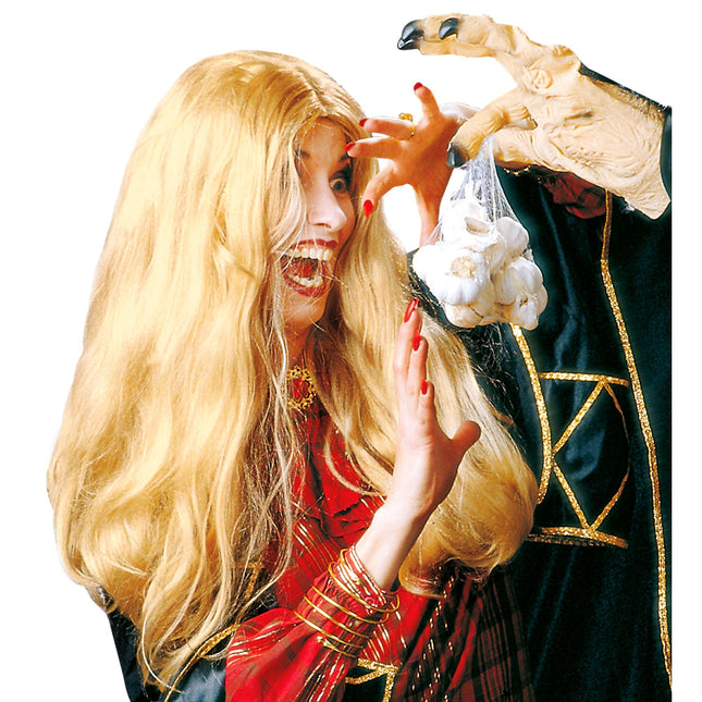 Parrucca di Halloween da strega bionda