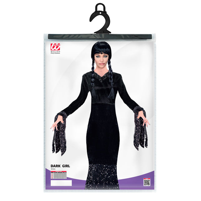 Vestito di Halloween nero lungo da donna