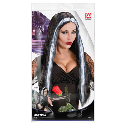 Parrucca di Halloween Mortisia