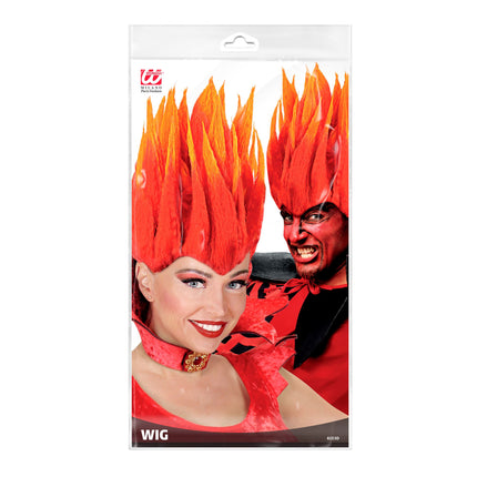 Parrucca di Halloween Diablo Arancione