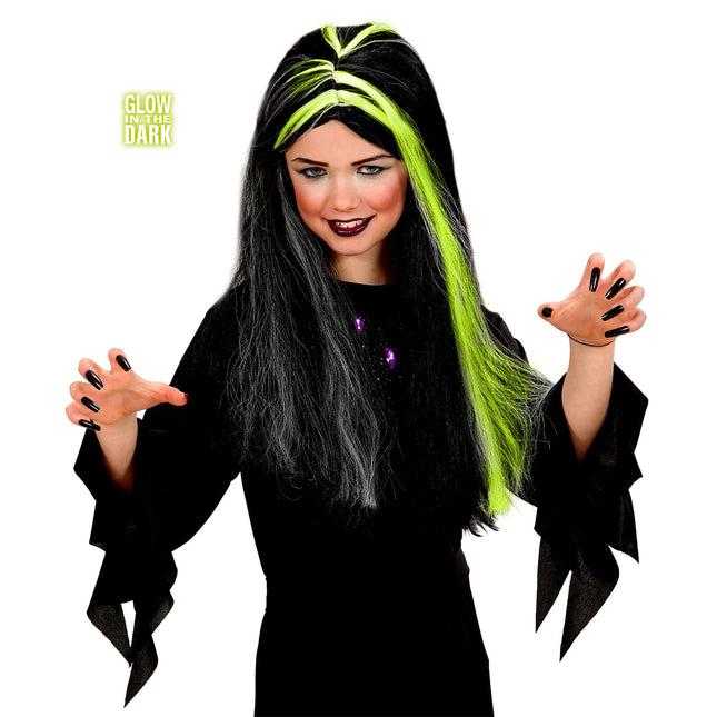 Parrucca di Halloween da strega per bambini