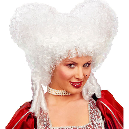 Parrucca Halloween Bianca Barocca