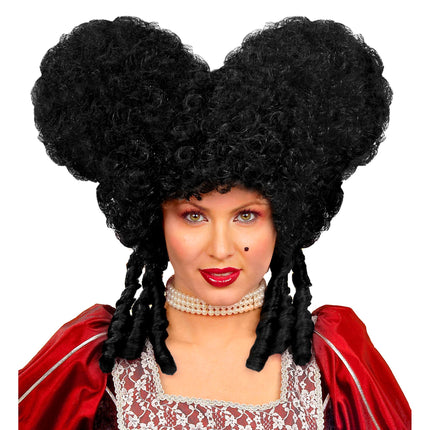 Parrucca Halloween Nero Barocco