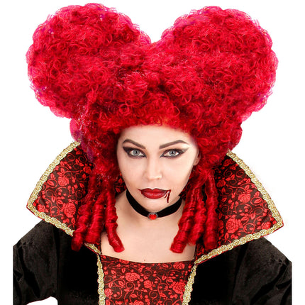 Parrucca Halloween Rosso Barocco