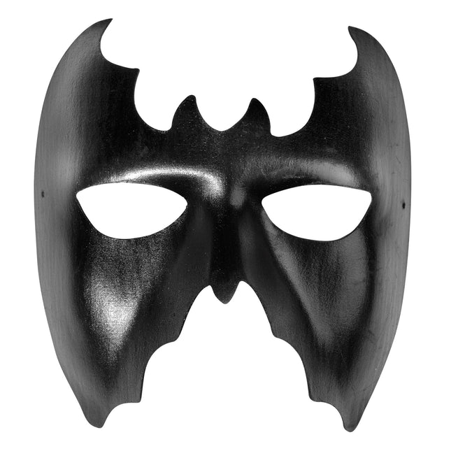 Maschera occhi di Halloween in pelle di pipistrello nera