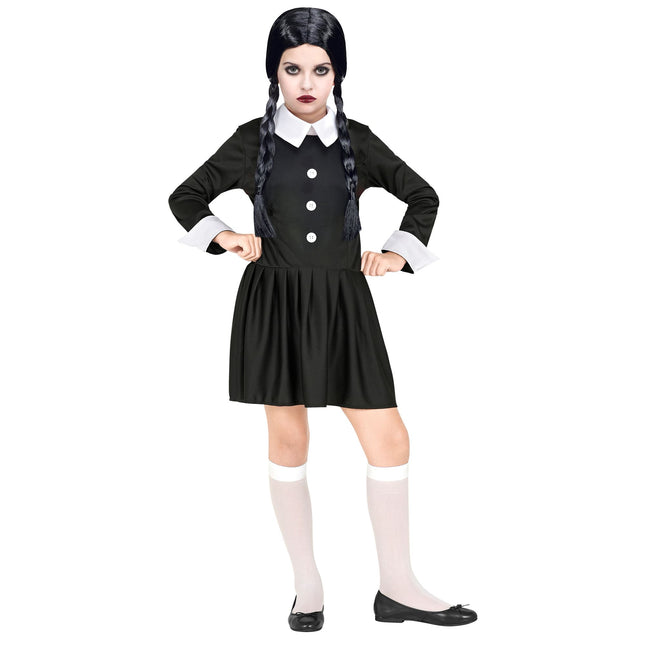 Vestito di Halloween Ragazza Bianca e Nera