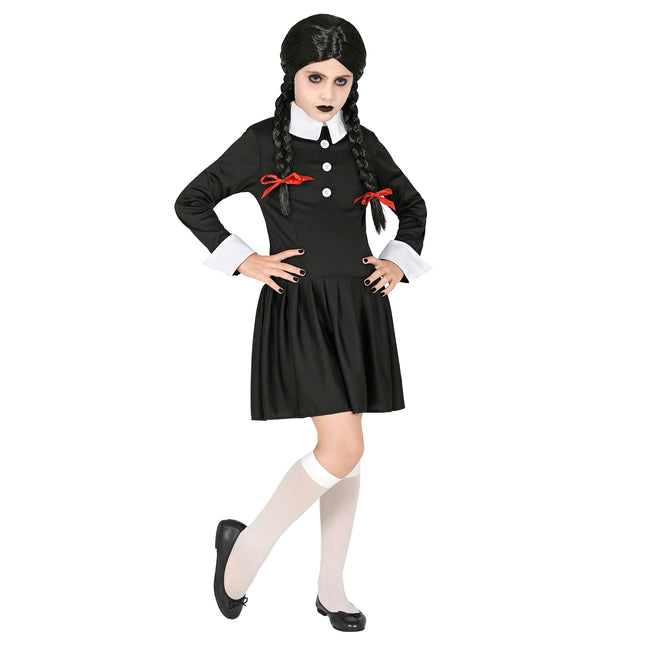 Vestito di Halloween Ragazza Bianca e Nera