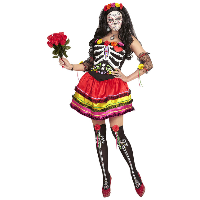 Dia De Los Muertos Vestito corto colorato da donna