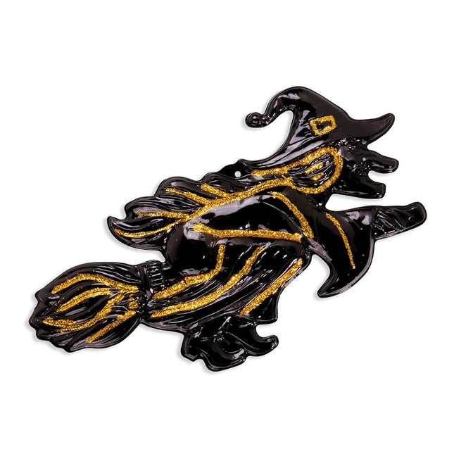 Decorazione da parete Halloween Strega nera oro