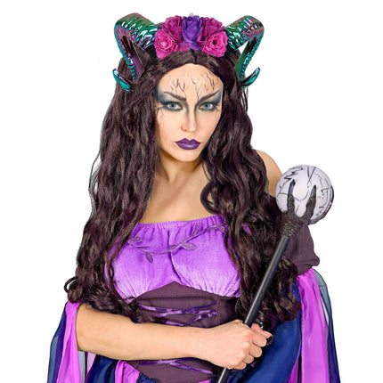 Cerchietto di Halloween in corno colorato