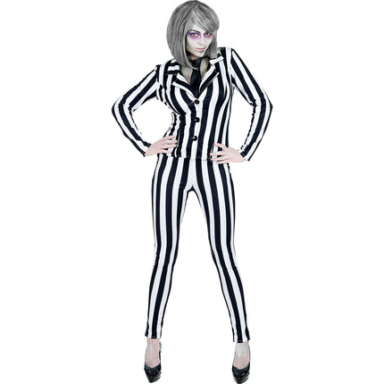 Costume Halloween Bianco Nero Donna Spirito