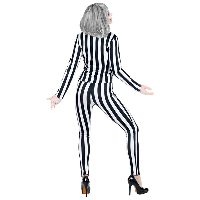 Costume Halloween Bianco Nero Donna Spirito