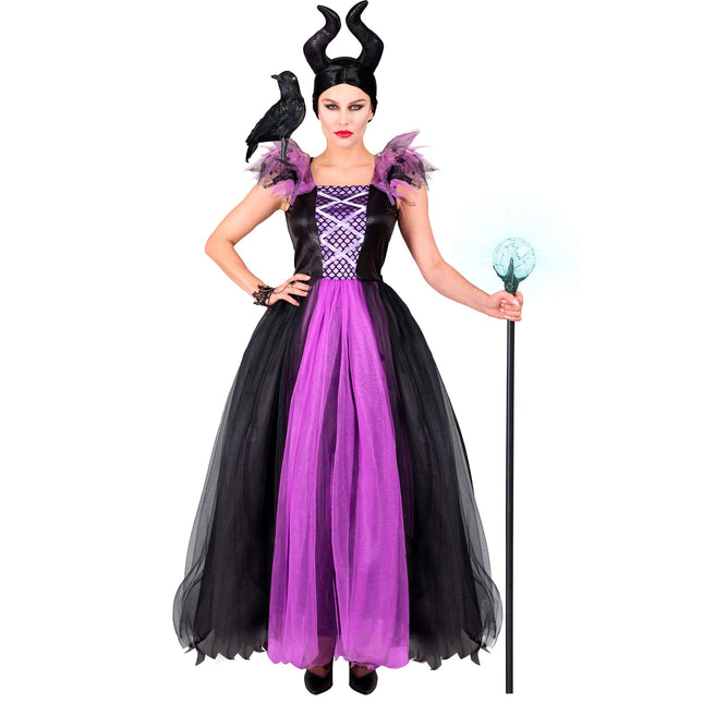 Abito Halloween Nero Viola Malefizia