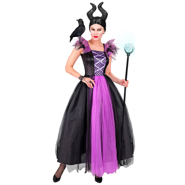 Abito Halloween Nero Viola Malefizia