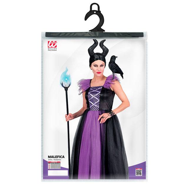 Abito Halloween Nero Viola Malefizia