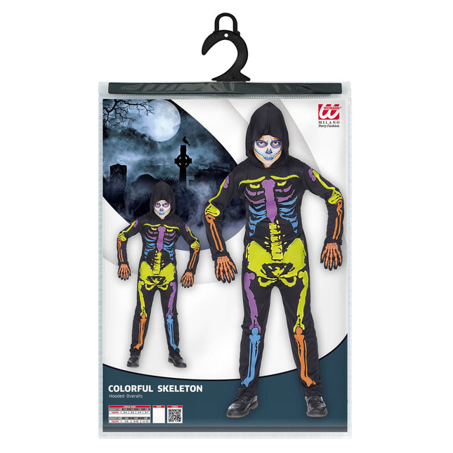 Costume di Halloween Scheletro colorato per bambini