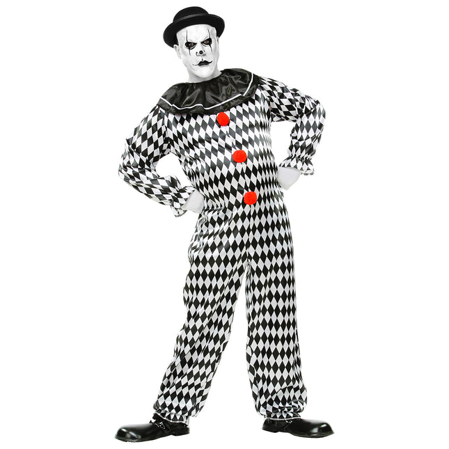 Costume di Halloween da clown del circo da uomo