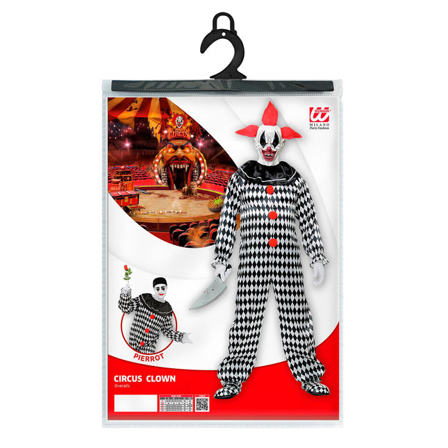 Costume di Halloween da clown del circo da uomo