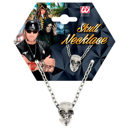 Collana di Halloween Teschio d'argento