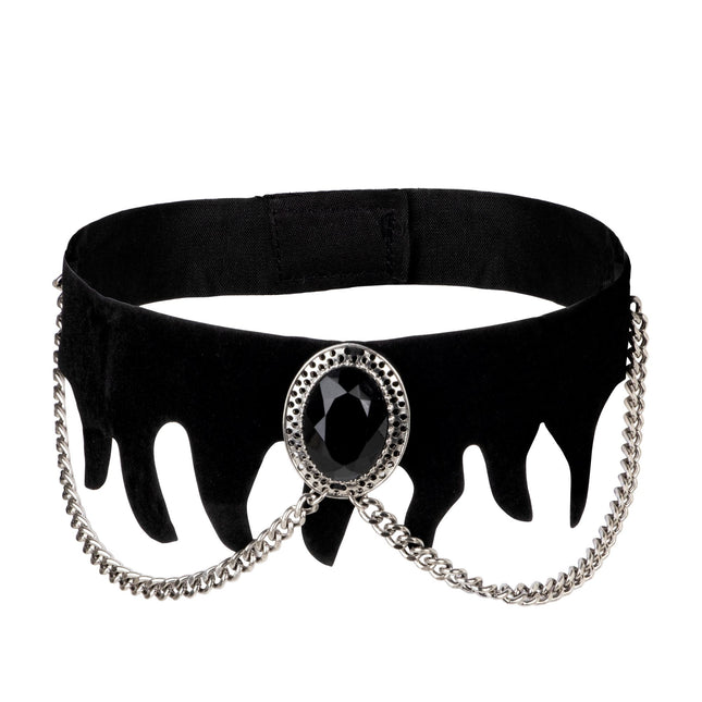 Collana di Halloween in velluto con pietra preziosa