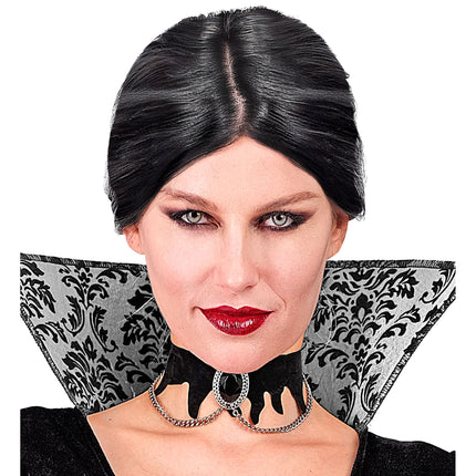 Collana di Halloween in velluto con pietra preziosa