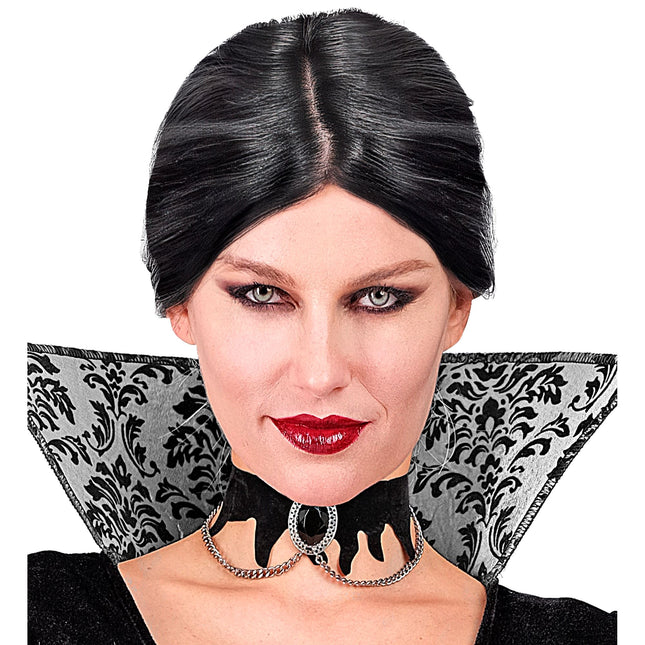 Collana di Halloween in velluto con pietra preziosa
