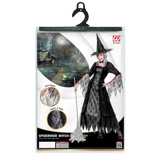 Abito Halloween Donna Strega Ragnatela