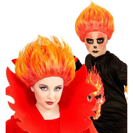 Parrucca Halloween Fuoco