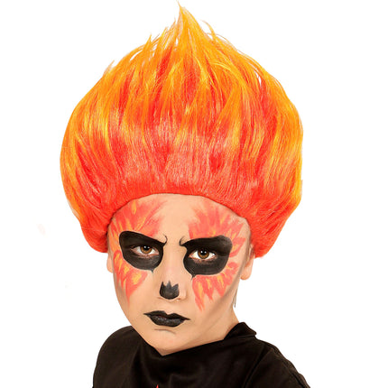 Parrucca Halloween Fuoco