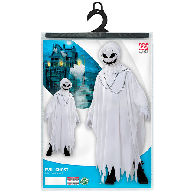 Costume di Halloween da fantasma bianco per bambino