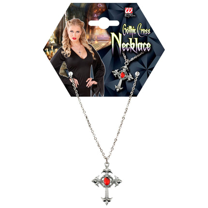 Collana di Halloween con croce e pietra