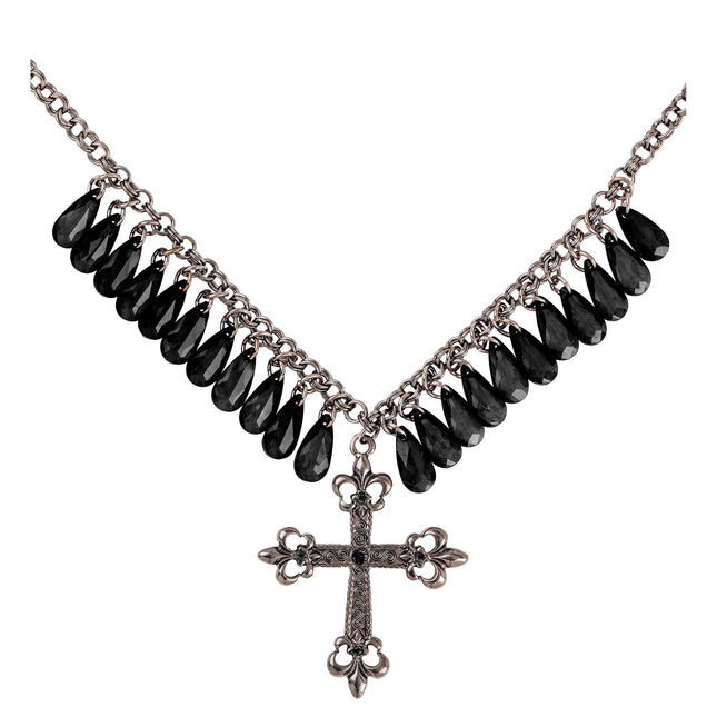 Collana di Halloween Croce Nera Gotica