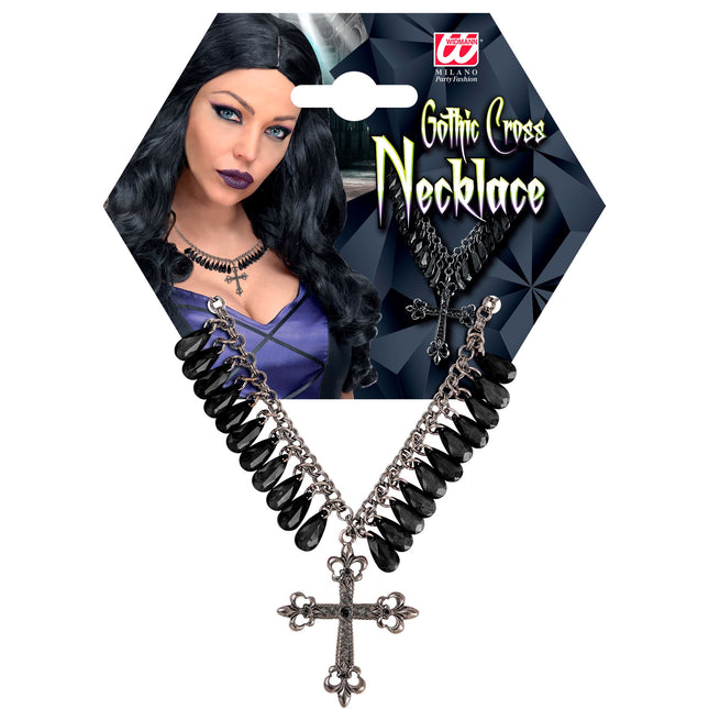 Collana di Halloween Croce Nera Gotica