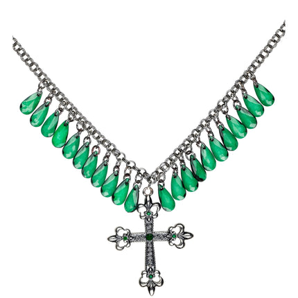 Collana di Halloween con croce verde
