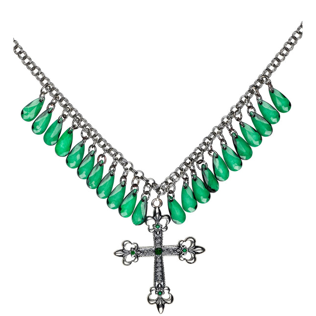 Collana di Halloween con croce verde