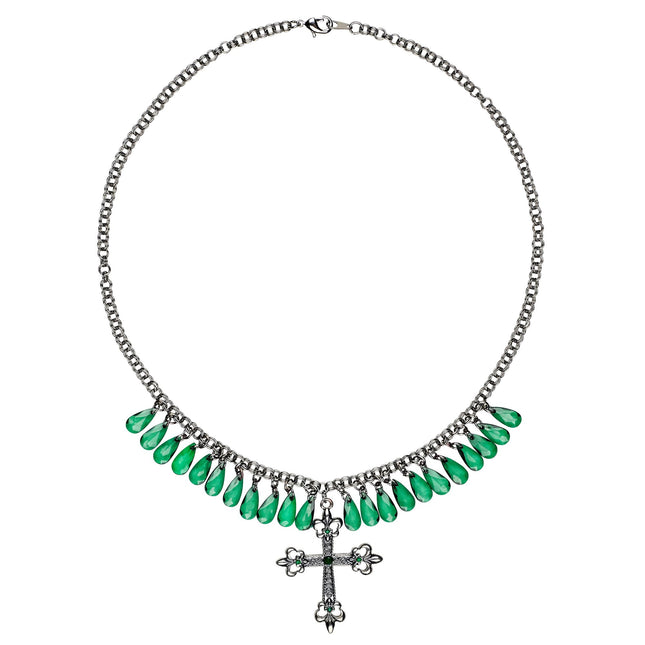 Collana di Halloween con croce verde